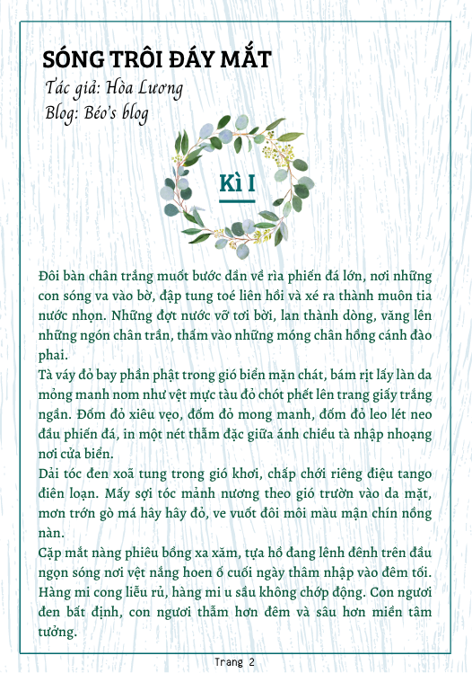 Sóng trôi đáy mắt (truyện vừa) - Ảnh 4