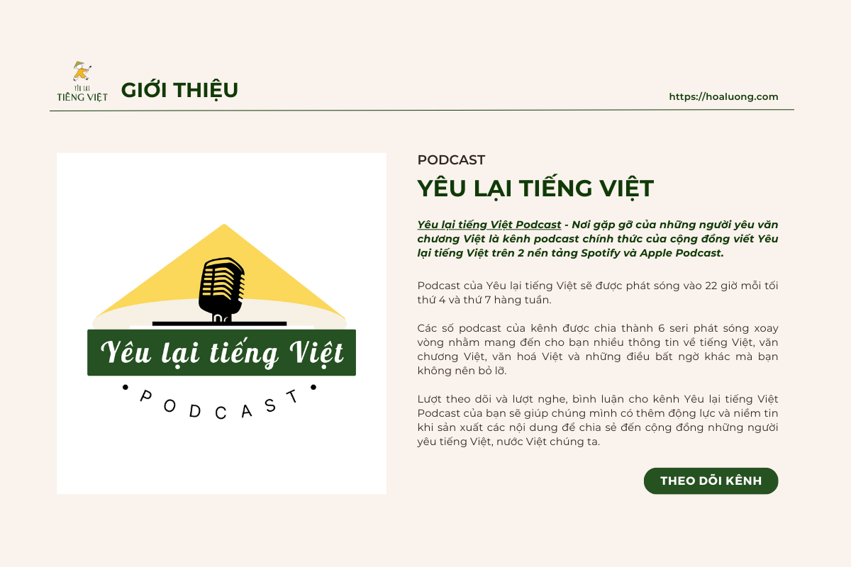 Giới thiệu Yêu lại tiếng Việt Podcast