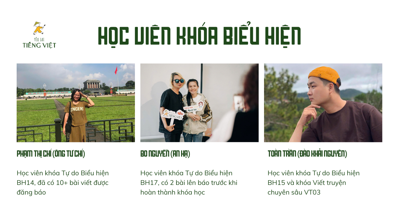 học viên khóa học viết Hòa Lương